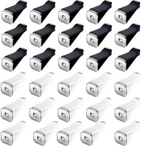 img 4 attached to 🌬️ Black and White 30-Piece Square Head Car Air Vent Clips for Auto Air Conditioning, Outlet Perfume Decoration and Decorative Air Freshener in Car Vent