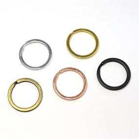 img 1 attached to Flat Key Rings Key Chain Metal Split Ring 40Pcs (Round 1 Men's Accessories