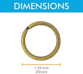 img 2 attached to Flat Key Rings Key Chain Metal Split Ring 40Pcs (Round 1 Men's Accessories