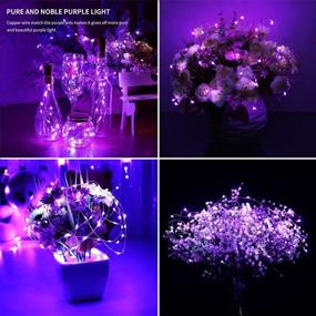 img 2 attached to 🪔 ER CHEN Plug in Fairy Lights, 33Ft/10M 100 LED Starry String Lights with Waterproof Copper Wire - Indoor/Outdoor Decorative Lights for Bedroom, Patio, Garden, Party, Christmas Tree (Purple)