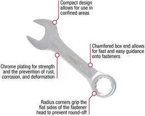 img 3 attached to 🔧 Набор комбинированных гаечных ключей Sunex Tools 9930 Stubby, 3/8-15/15 дюйма, 11 штук, дюймовая система измерения