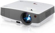 3300 lumen portable led lcd home projector with hdmi usb av vga - supports 1080p zoom for laptop, tablet, smart phone, pc, ps4, tv box, game console logo