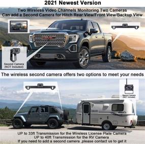img 3 attached to 📷 High Definition 1080P Wireless Backup Camera Kit with Bluetooth - 5 Inch Monitor, Grid Lines & DIY Settings