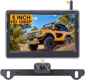 img 4 attached to 📷 High Definition 1080P Wireless Backup Camera Kit with Bluetooth - 5 Inch Monitor, Grid Lines & DIY Settings