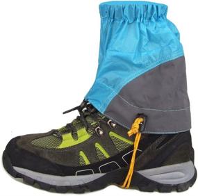 img 4 attached to 🥾 Pair of Blue Waterproof Ankle Walking Gaiters for Outdoor Hiking - NUOLUX