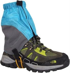 img 2 attached to 🥾 Pair of Blue Waterproof Ankle Walking Gaiters for Outdoor Hiking - NUOLUX