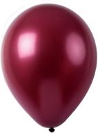 🎈 topenca 50-pack 12-inch solid metallic latex balloons in burgundy - party supplies logo