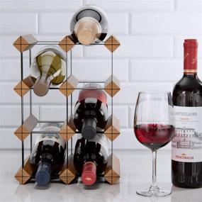 img 2 attached to 🍷 Space-Saving Countertop Wine Rack - Holds 6 Bottles with 2 Extra Slots - No Assembly Needed - Compact & Stylish Wine Bottle Holder - Metal Tabletop Wine Rack