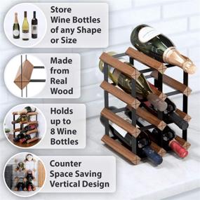 img 3 attached to 🍷 Space-Saving Countertop Wine Rack - Holds 6 Bottles with 2 Extra Slots - No Assembly Needed - Compact & Stylish Wine Bottle Holder - Metal Tabletop Wine Rack