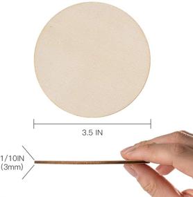 img 3 attached to 🪵 DECORKEY 50PCS Unfinished Wooden Circles Door Hanger - Ideal for DIY Wood Craft, Pyrography, Painting, and Wedding Christmas Decorations