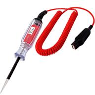 🔋 digital lcd circuit tester with extended spring wire - 3-48v automotive test light for cars and trucks, low voltage and light testing tool with stainless probe - 12v compatible logo