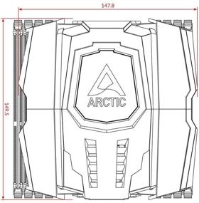 img 2 attached to 🌬️ ARCTIC Freezer 50 TR - Высокопроизводительное двухбашенное охлаждение процессора для AMD Ryzen Threadripper SP3, sTR4, с A-RGB, двумя вентиляторами с оптимизированным давлением, 8 тепловыми трубками