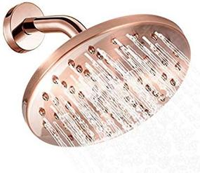 img 3 attached to High Pressure Rain Shower Head Round Vintage Retro Bathroom Rain 8 inch Antique Red Copper Hose Top Shower Sprayer Bathroom Single Head Tools with Copper Coating