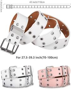 img 1 attached to Double Grommet Women Belts Buckle