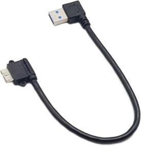 img 2 attached to 💡 Seadream 2Pack 25CM Right Angle USB 3: Efficient Charging and Data Transfer Solutions