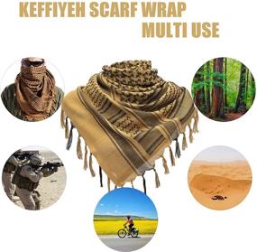 img 2 attached to 🧣 Military Shemagh Tactical Cotton Keffiyeh: Stylish Women's Accessories for a Tactical Edge