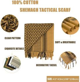img 3 attached to 🧣 Military Shemagh Tactical Cotton Keffiyeh: Stylish Women's Accessories for a Tactical Edge