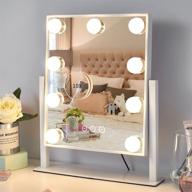 💄 enhance your dressing experience with the kotdning vanity mirror - illuminated with 9 dimmable bulbs, 3 color lighting, and 360° rotation for dressing room & bedroom logo