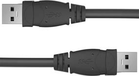 img 1 attached to 🔌 Оптимизированный кабель Mediabridge USB 3.0 (4 фута) - SuperSpeed тип A мужской к типу A мужской
