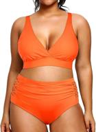 👙 yonique high-waisted bathing suit swimwear for women's clothing logo