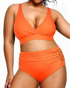 img 1 attached to 👙 Yonique High-Waisted Bathing Suit Swimwear for Women's Clothing