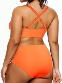 img 3 attached to 👙 Yonique High-Waisted Bathing Suit Swimwear for Women's Clothing