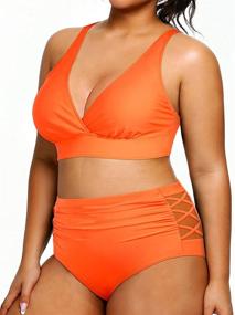 img 2 attached to 👙 Yonique High-Waisted Bathing Suit Swimwear for Women's Clothing