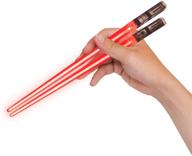 🌟 sabers chop led light up star wars chopsticks - darth red (1 pair) logo