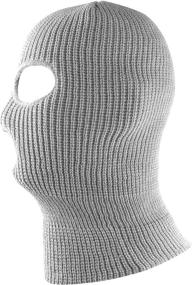 img 2 attached to 🧣 Stay Warm and Cozy with Super Z Outlet Knit Sew Acrylic Outdoor Full Face Cover Thermal Ski Mask - Perfect Fit for Everyone!