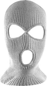 img 4 attached to 🧣 Stay Warm and Cozy with Super Z Outlet Knit Sew Acrylic Outdoor Full Face Cover Thermal Ski Mask - Perfect Fit for Everyone!