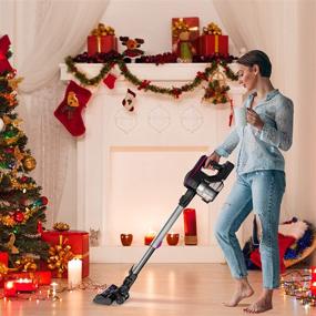 img 3 attached to 🧹 INSE Cordless Vacuum Cleaner, Lightweight 6-in-1 Stick Vac with Powerful Suction, 2200mAh Rechargeable Battery for Hardwood Floor Carpet Pet Hair-N5 Red, Up to 45min Runtime