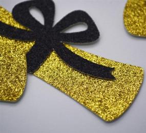 img 2 attached to Diploma Confetti - Pack of 12, 4-inch Graduation Centerpieces for Congrats Grad Party Decorations, Graduation Table Decor, Class of 2021 High School College Graduation Party Supplies in Gold & Black Glitter