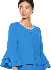 img 3 attached to Tahari ASL Womens Ruffle Sleeve