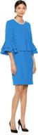 tahari asl womens ruffle sleeve logo