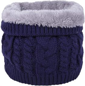 img 4 attached to JFAN Winter Knitted Warmer Double Layer Women's Accessories