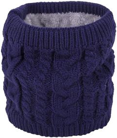 img 3 attached to JFAN Winter Knitted Warmer Double Layer Women's Accessories