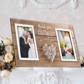 img 1 attached to 🎁 VILIGHT Bonus Dad and Mom Christmas Gift - Wedding and Birthday Gifts for Stepmoms, Stepdads, and Mother In Law - Thank You Picture Frame - Holds 2 4x6 Inches Photos