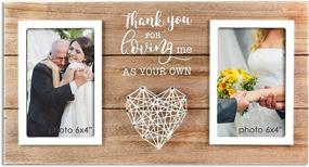 img 4 attached to 🎁 VILIGHT Bonus Dad and Mom Christmas Gift - Wedding and Birthday Gifts for Stepmoms, Stepdads, and Mother In Law - Thank You Picture Frame - Holds 2 4x6 Inches Photos