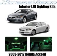 xtremevision interior led for honda accord 2003-2012 (12 pieces) green interior led kit installation tool logo