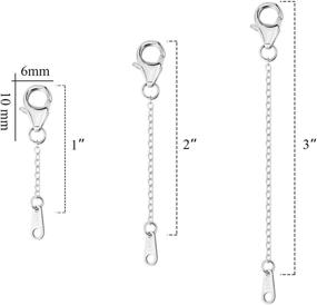 img 1 attached to Расширители для цепочек-удлинители из стерлингового серебра: 📿 Идеально подходит для создания украшений (1 2 3 дюйма)
