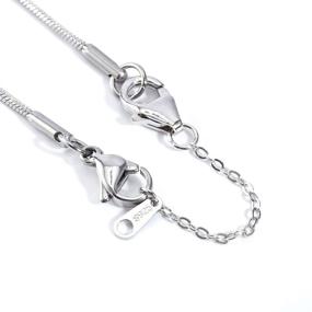 img 2 attached to Sterling Silver Extender Chain Necklace Extensions: 📿 Perfect for Jewelry Making (1 2 3 inch)