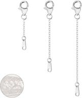 sterling silver extender chain necklace extensions: 📿 perfect for jewelry making (1 2 3 inch) logo