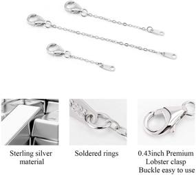 img 3 attached to Sterling Silver Extender Chain Necklace Extensions: 📿 Perfect for Jewelry Making (1 2 3 inch)