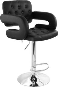 img 1 attached to Elama Modern Leather Adjustable ELM02 749BLK
