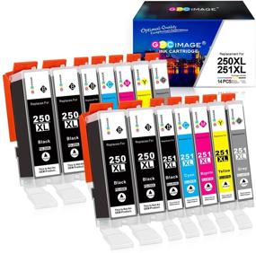 img 4 attached to 🖨️ Premium GPC Image Ink Cartridge Replacement for Canon 250XL 251XL - 2 Gray, 2 Yellow, 2 Magenta, 2 Cyan, 4 PGBK, 2 Black - for Pixma MX922 MG7520 MG5520 MG5420 MG6620 Printer Tray