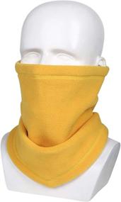 img 2 attached to Ultimate Warmth on Demand: Omeneex Neck Warmer Drawstring Thick Neck Gaiters for Chilly Cold Weather