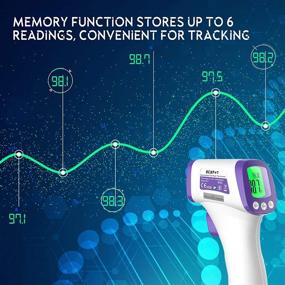 img 1 attached to Non-Contact Infrared Thermometer for Adults Forehead - Fever Alarm, LCD Display, Memory Function - Perfect for Baby Kids and Adults