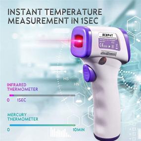 img 3 attached to Non-Contact Infrared Thermometer for Adults Forehead - Fever Alarm, LCD Display, Memory Function - Perfect for Baby Kids and Adults