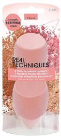 img 3 attached to 🧽 Real Techniques Miracle Powder Beauty Sponge: Advanced Microfiber Technology for Flawless Makeup Application (2 Count)