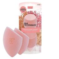 🧽 real techniques miracle powder beauty sponge: advanced microfiber technology for flawless makeup application (2 count) logo